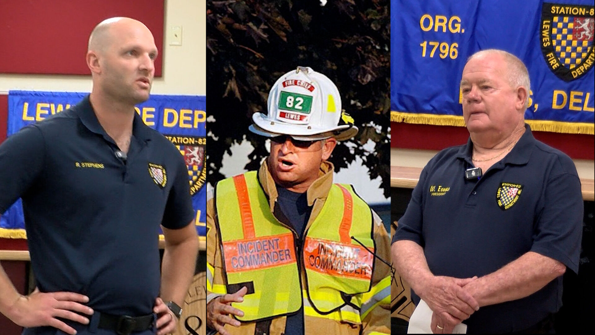 Lewes fire chief Robert Stephens and fire president Wally Evans call on former fire chief Bill Buckaloo to resign